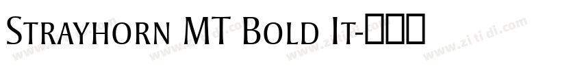 Strayhorn MT Bold It字体转换